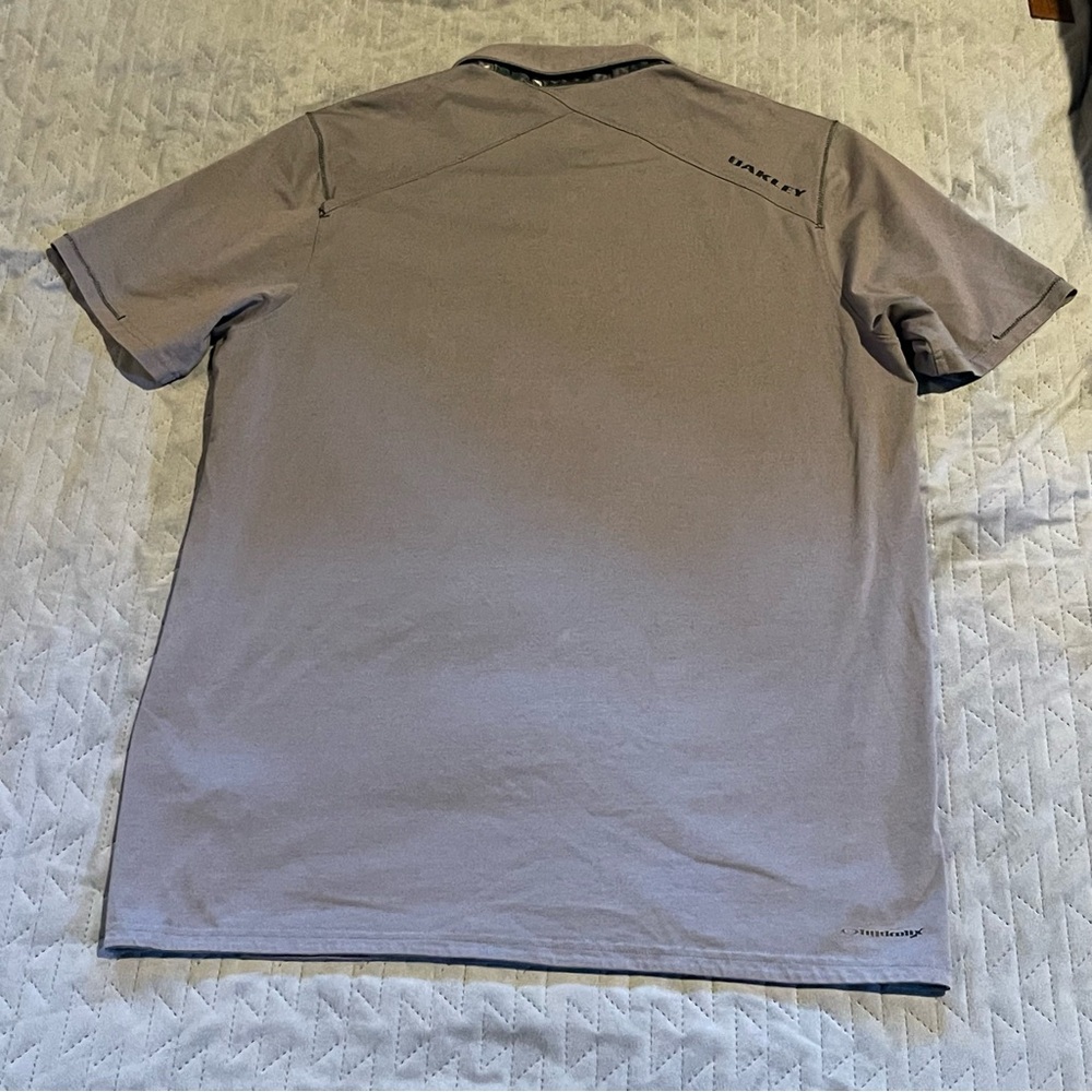 Oakley camo trim polo shirt mens large NWOT gray - Picture 2 of 15